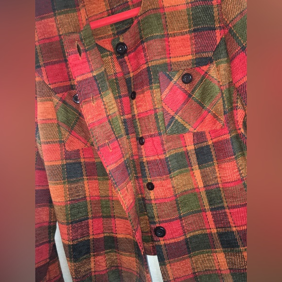 MHM Melissa Harper | Women’s Colorful Plaid Print Button Down Jacket - Picture 4 of 12